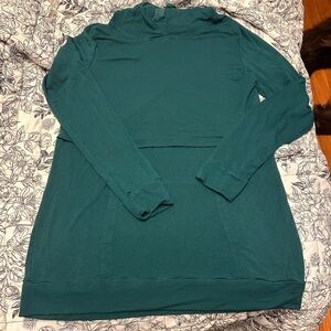 Latched Mama Deep Teal Hoodie lightweight Long Sleeve Size Medium